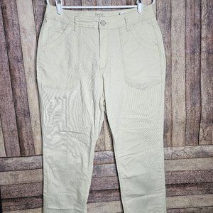Time and Tru Women's Cropped Pants - Light Beige